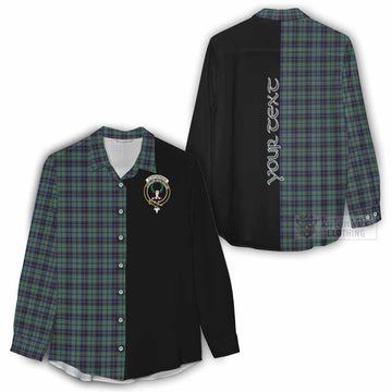 Stephenson (Stevenson) Tartan Women's Casual Shirt with Family Crest and Half Of Me Style - Tartan Vibes Clothing
