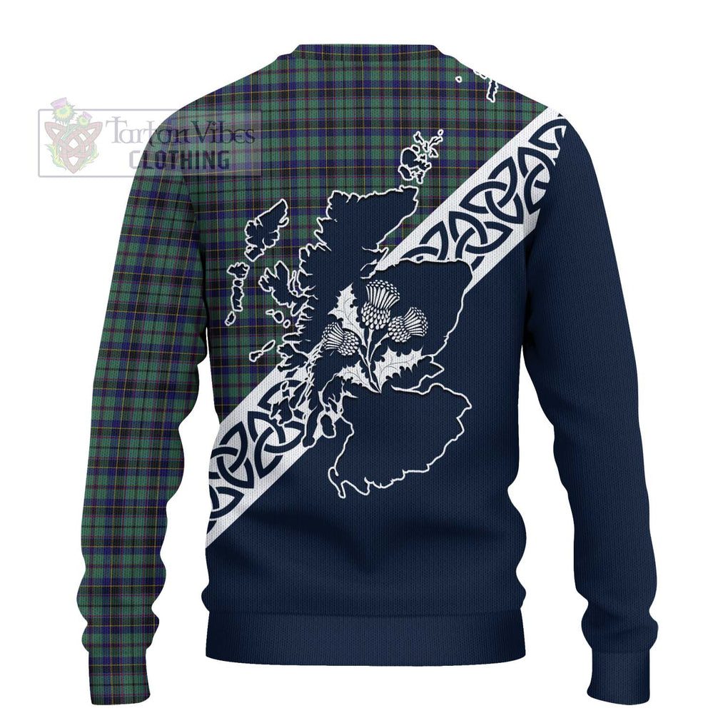 Stephenson (Stevenson) Tartan Ugly Sweater Featuring Thistle and Scotland Map - Tartan Vibes Clothing