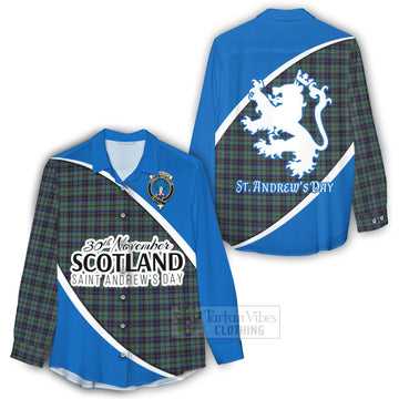 Stephenson (Stevenson) Family Crest Tartan Women's Casual Shirt Celebrate Saint Andrew's Day in Style - Tartan Vibes Clothing