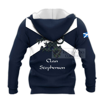 Stephenson (Stevenson) Tartan Lion Rampant Knitted Hoodie Proudly Display Your Heritage with Alba Gu Brath and Clan Name - Tartan Vibes Clothing