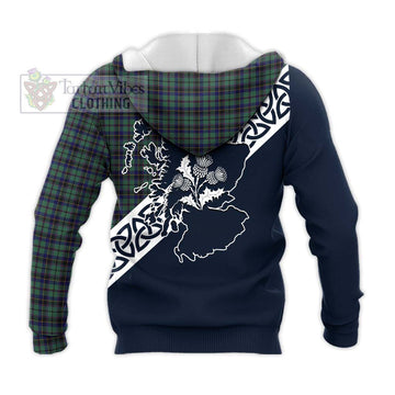 Stephenson (Stevenson) Tartan Knitted Hoodie Featuring Thistle and Scotland Map - Tartan Vibes Clothing
