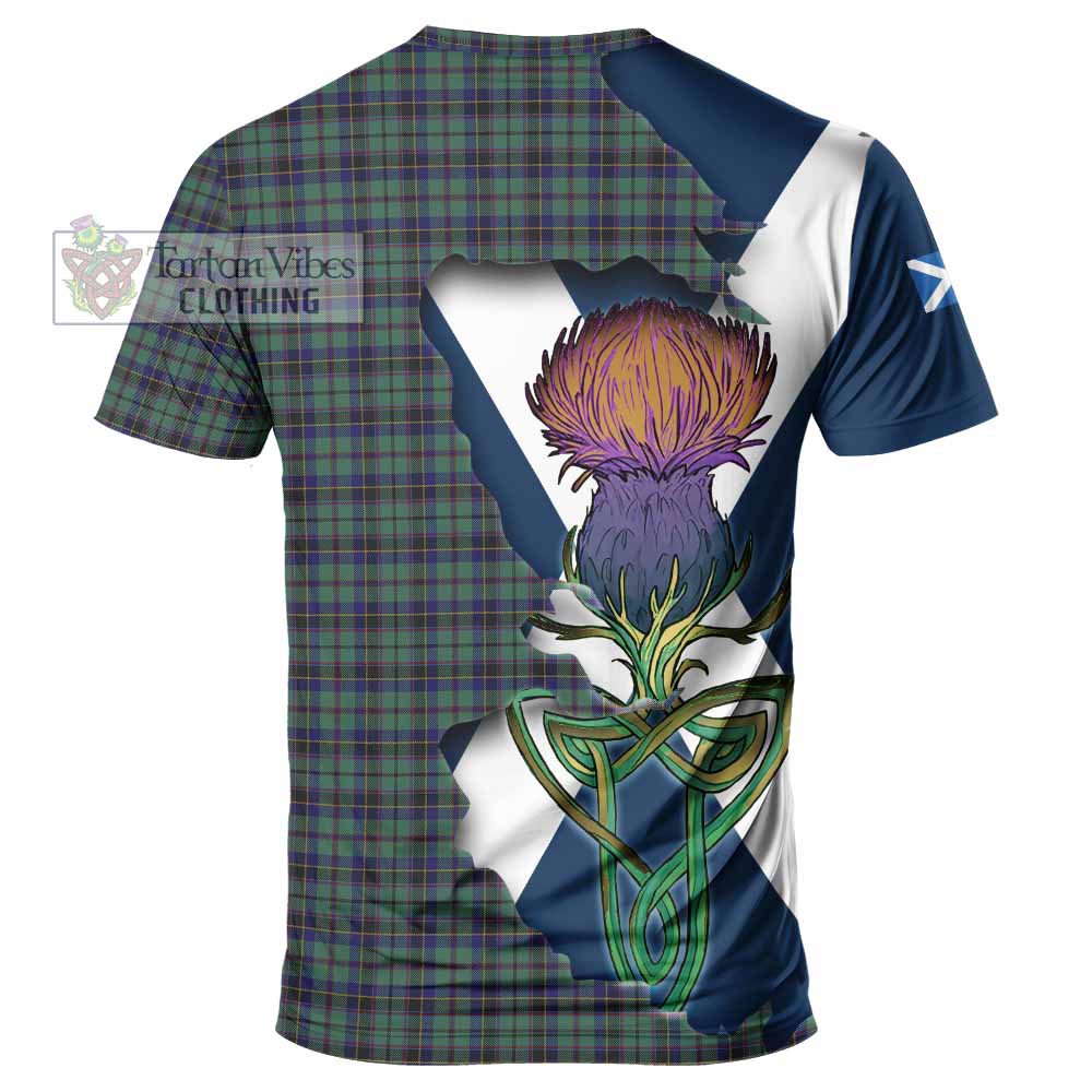 Tartan Vibes Clothing Stephenson (Stevenson) Tartan Family Crest T-Shirt Scottish Thistle Celtic Inspired