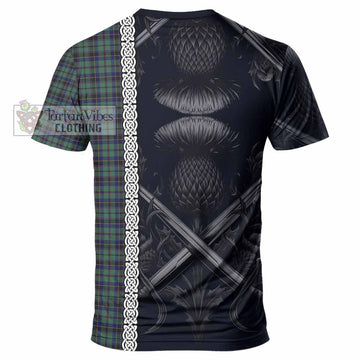 Stephenson (Stevenson) Tartan T-Shirt with Family Crest Cross Sword Thistle Celtic Vibes - Tartan Vibes Clothing
