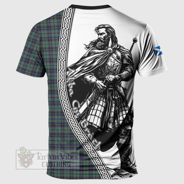 Stephenson (Stevenson) Tartan Clan Crest T-Shirt with Highlander Warrior Celtic Style - Tartan Vibes Clothing