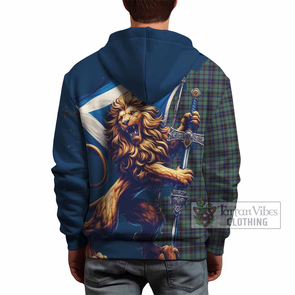 Stephenson (Stevenson) Tartan Family Crest Hoodie with Scottish Majestic Lion