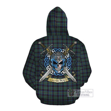 Stephenson (Stevenson) Tartan Cotton Hoodie with Family Crest Celtic Skull Style Pullover Hoodie - Tartan Vibes Clothing