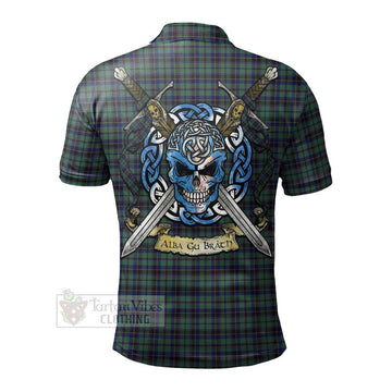 Stephenson (Stevenson) Tartan Polo Shirt with Family Crest Celtic Skull Style - Tartan Vibes Clothing