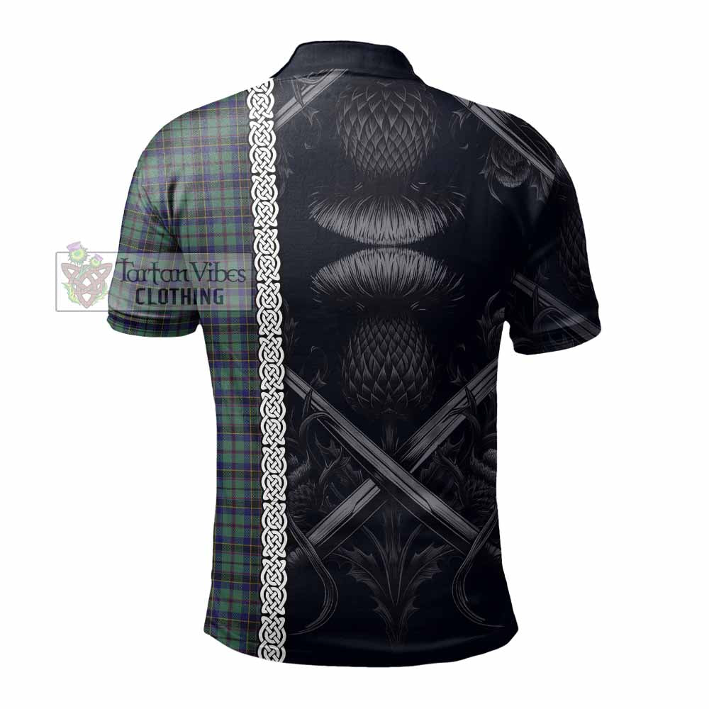 Stephenson (Stevenson) Tartan Polo Shirt with Family Crest Cross Sword Thistle Celtic Vibes - Tartan Vibes Clothing