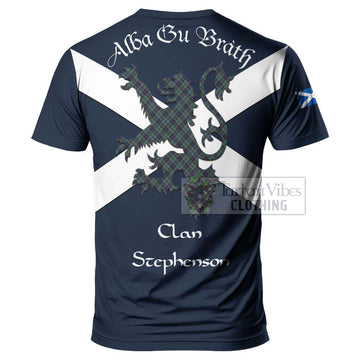 Stephenson (Stevenson) Tartan Lion Rampant T-Shirt Proudly Display Your Heritage with Alba Gu Brath and Clan Name - Tartan Vibes Clothing