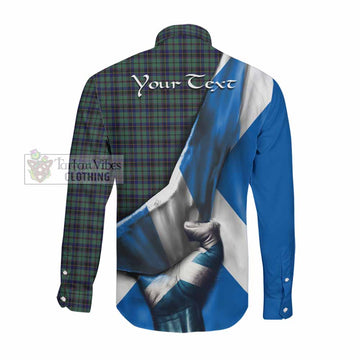 Stephenson (Stevenson) Tartan Long Sleeve Button Shirt with Family Crest Scotland Patriotic Style Men's Shirt - Tartan Vibes Clothing