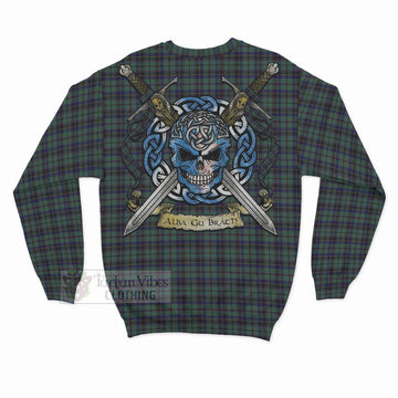Stephenson (Stevenson) Tartan Sweatshirt with Family Crest Celtic Skull Style - Tartan Vibes Clothing