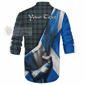Stephenson (Stevenson) Tartan Ghillie Kilt Shirt with Family Crest Scotland Patriotic Style - Tartan Vibes Clothing