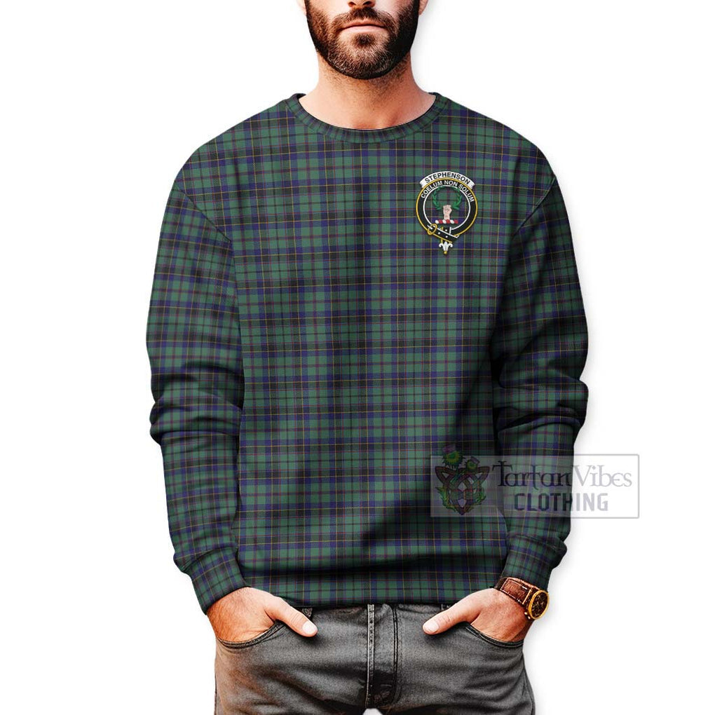 Stephenson (Stevenson) Tartan Sweatshirt with Family Crest Celtic Skull Style - Tartan Vibes Clothing