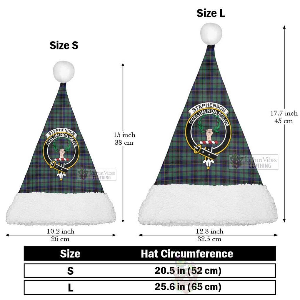 Stephenson (Stevenson) Tartan Christmas Santa Hats with Family Crest Christmas Hat L 25.6in (65cm) - Tartan Vibes Clothing