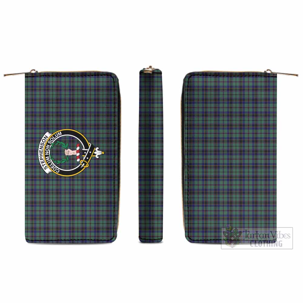Stephenson (Stevenson) Tartan Women's Leather Wallet with Family Crest - Tartan Vibes Clothing
