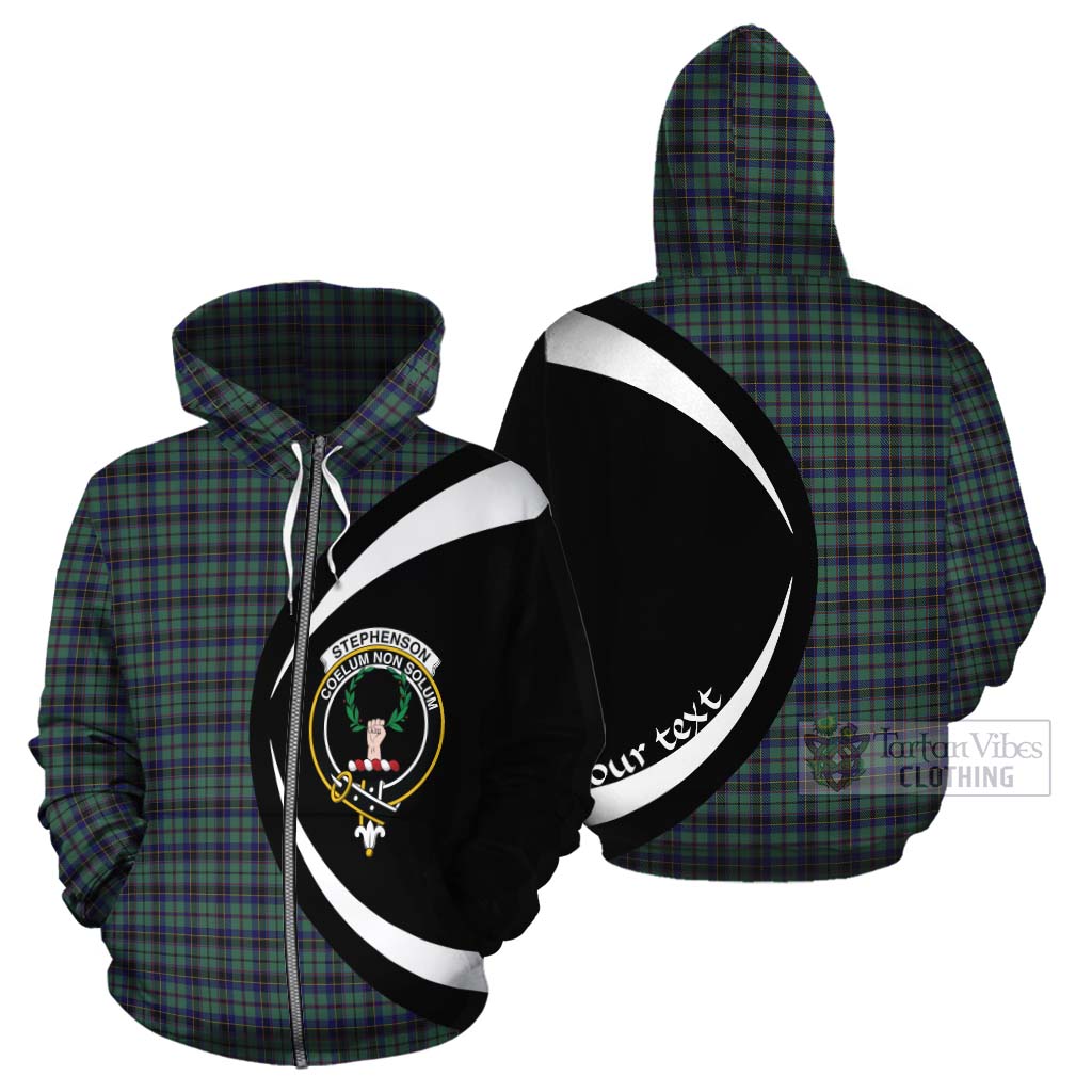 Stephenson (Stevenson) Tartan Cotton Hoodie with Family Crest Circle Style - Tartan Vibes Clothing