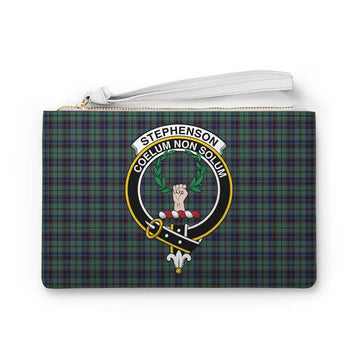 Tartan Vibes Clothing Stephenson (Stevenson) Family Crest Tartan Clutch Bag