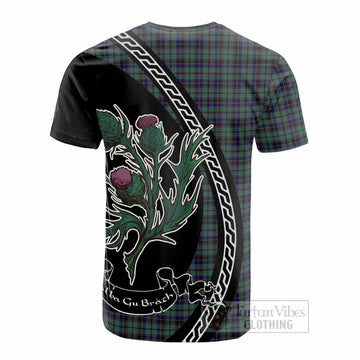 Stephenson (Stevenson) Family Crest Tartan Cotton T-shirt Alba Thistle Inspired
