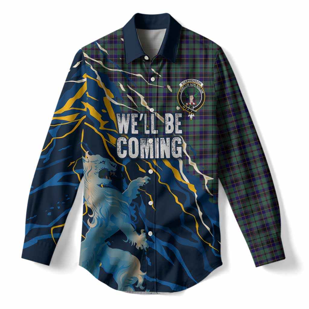 Stephenson (Stevenson) Scotland Tartan Women Casual Shirt WC2026 Football - We'll Be Coming