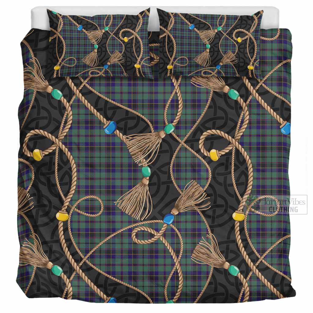 Stephenson (Stevenson) Scottish Tartan Twisted Ropes Stylized Bedding Set UK Bedding Set UK Super King 104*94 inch - Tartan Vibes Clothing
