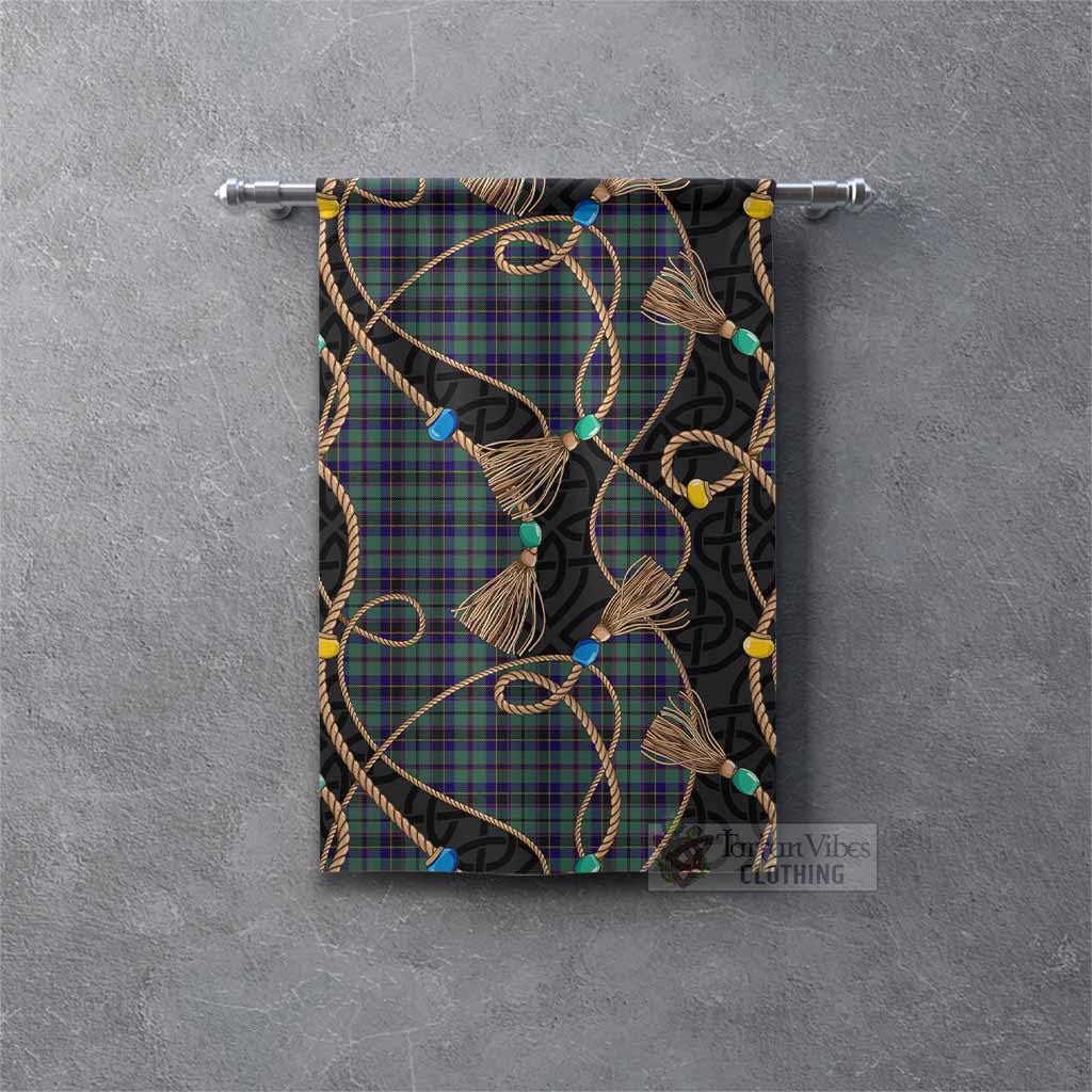Stephenson (Stevenson) Scottish Tartan Twisted Ropes Stylized Gonfalon Rectangle - Tartan Vibes Clothing