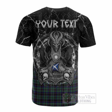 Stephenson (Stevenson) Tartan Crest Cotton T-shirt Celtic Odin's Raven Legacy