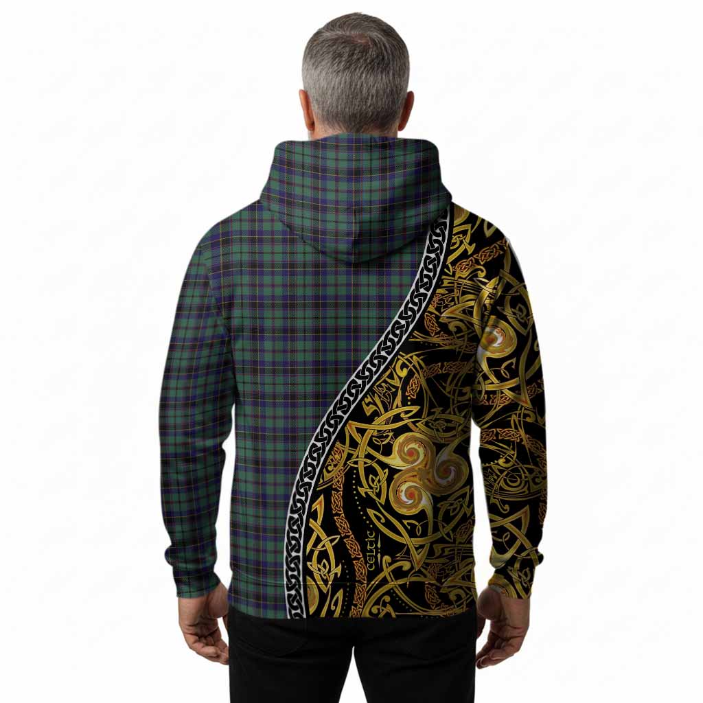 Stephenson (Stevenson) Tartan Crest Hoodie Celtic Knot and Triple Trickle Spiral Symbols