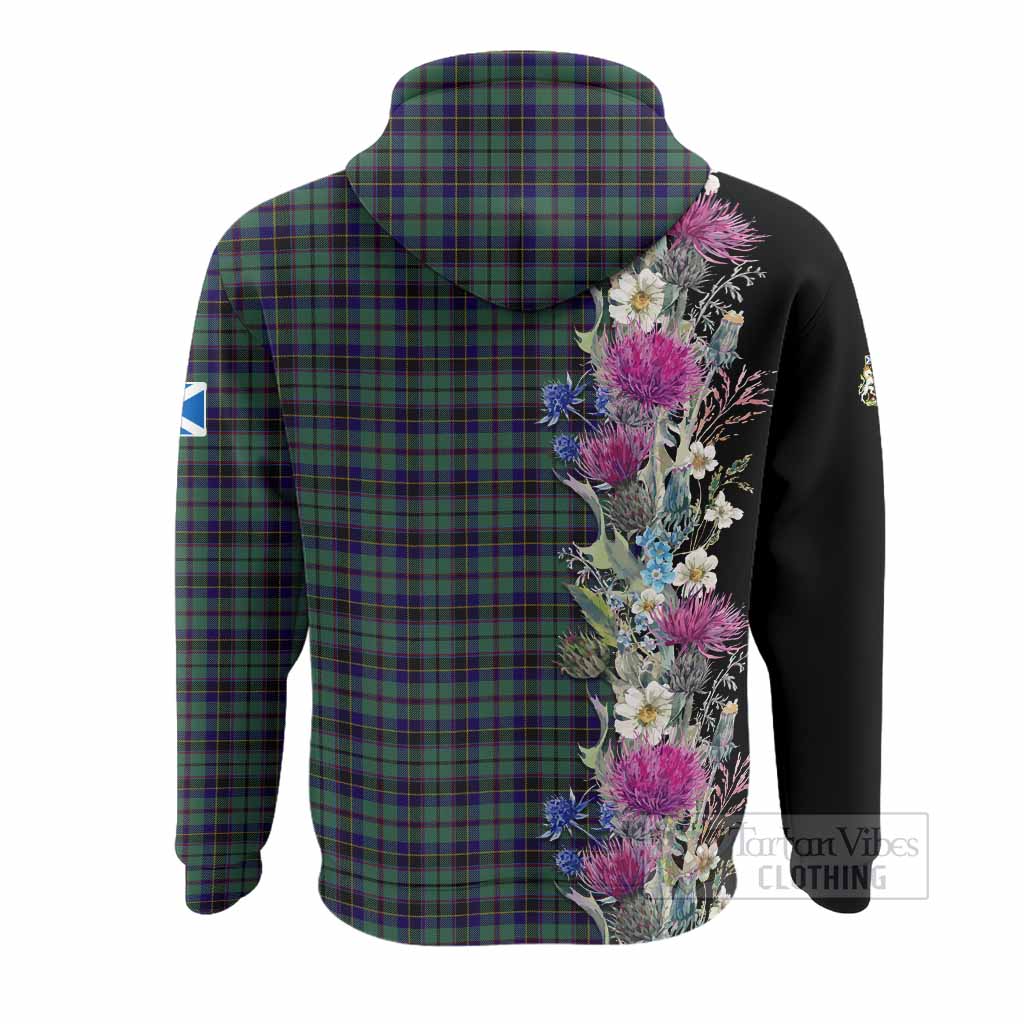 Stephenson (Stevenson) Tartan Crest Thistle Floral Hoodie