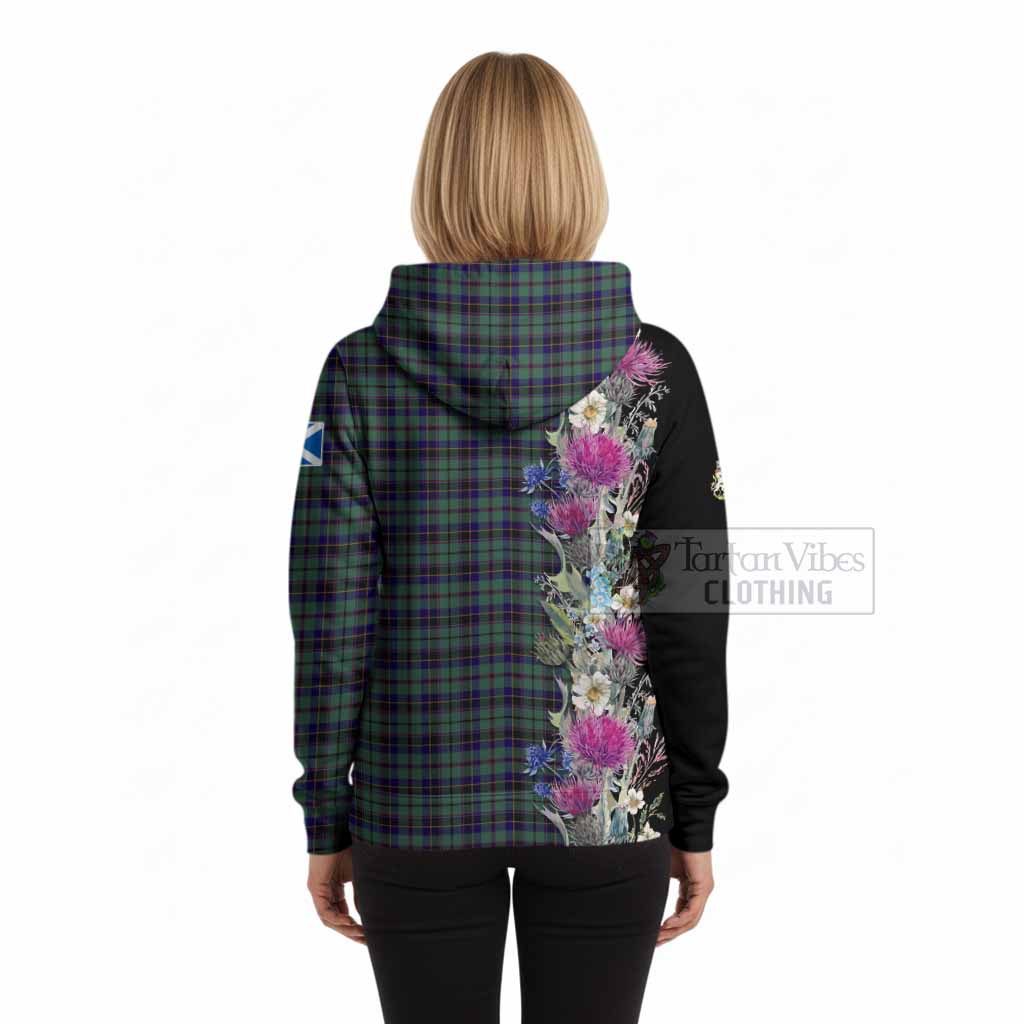Stephenson (Stevenson) Tartan Crest Thistle Floral Hoodie