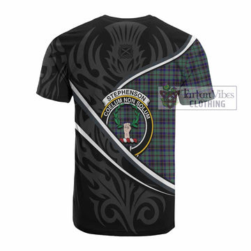 Stephenson (Stevenson) Tartan Family Crest Cotton T-shirt Celtic Scottish Thistle Floral