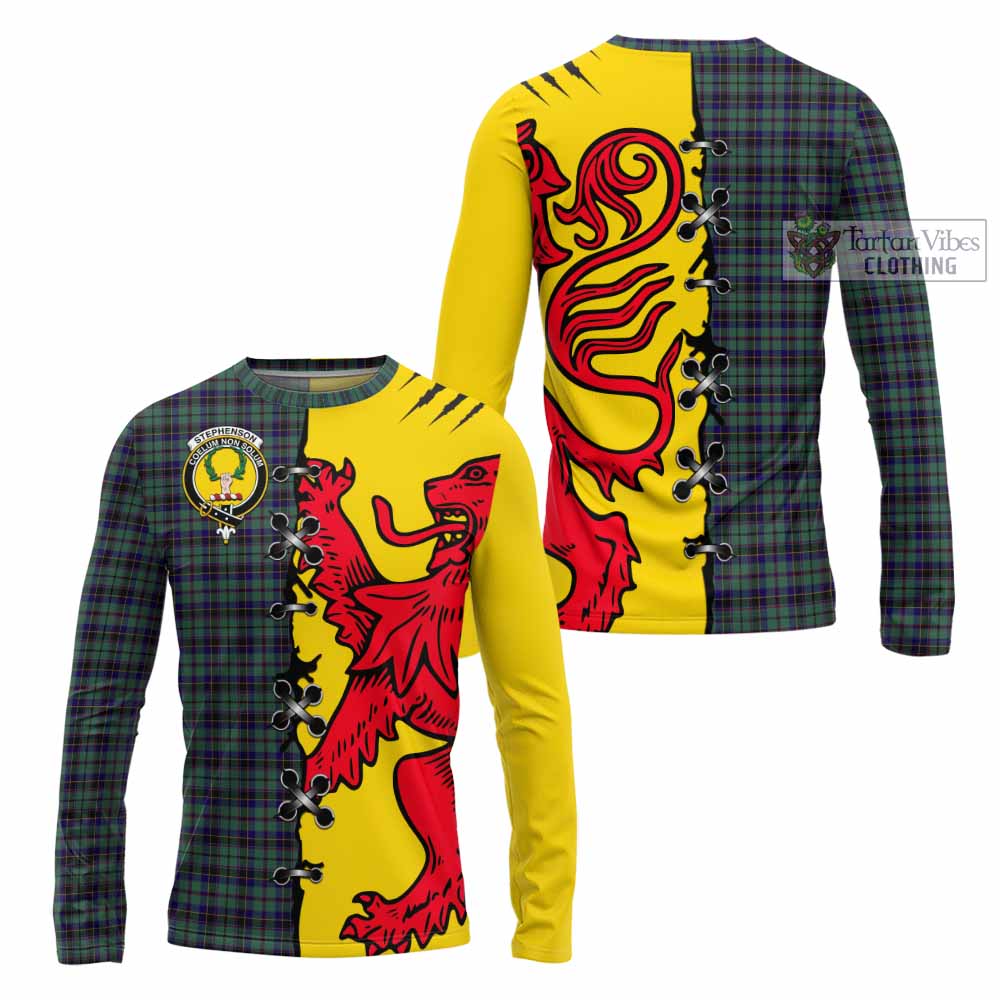 Stephenson (Stevenson) Tartan Family Crest Long Sleeve T-Shirt Lion Rampant Honor - Tartan Vibes Clothing