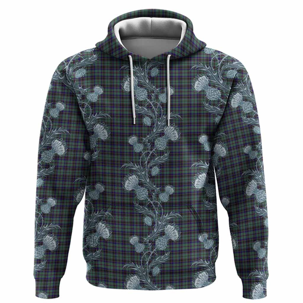 Stephenson (Stevenson) Tartan Hoodie Seamless Scottish Thistle Flowers