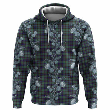Stephenson (Stevenson) Tartan Hoodie Seamless Scottish Thistle Flowers