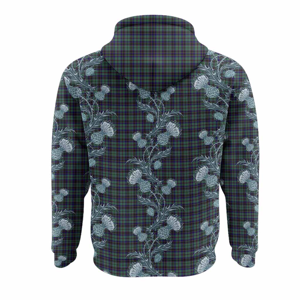 Stephenson (Stevenson) Tartan Hoodie Seamless Scottish Thistle Flowers