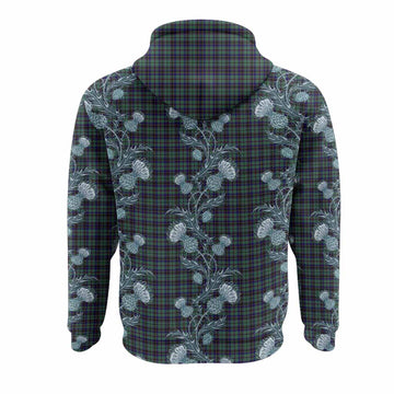 Stephenson (Stevenson) Tartan Hoodie Seamless Scottish Thistle Flowers