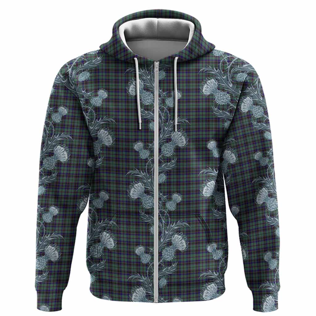 Stephenson (Stevenson) Tartan Hoodie Seamless Scottish Thistle Flowers
