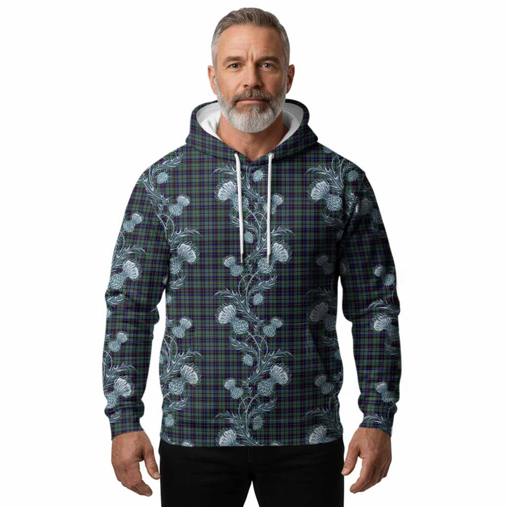 Stephenson (Stevenson) Tartan Hoodie Seamless Scottish Thistle Flowers