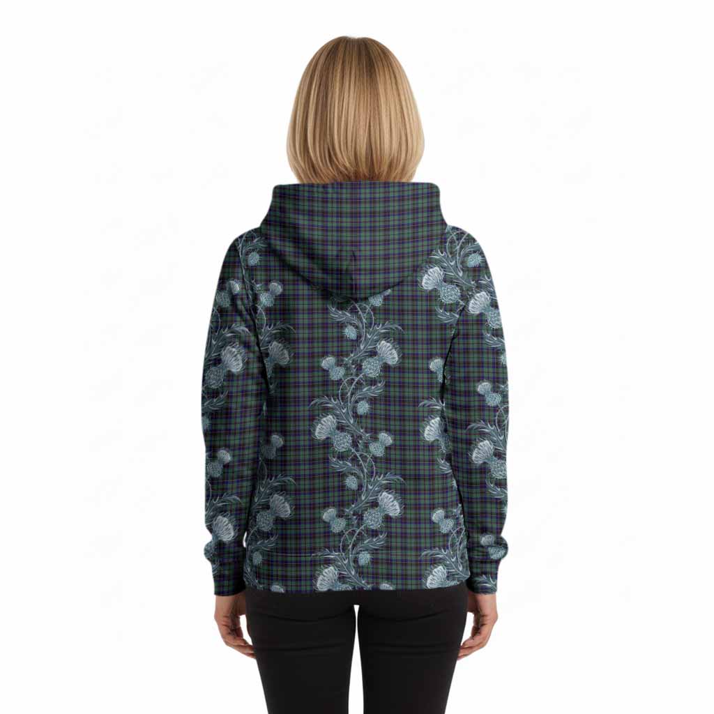 Stephenson (Stevenson) Tartan Hoodie Seamless Scottish Thistle Flowers