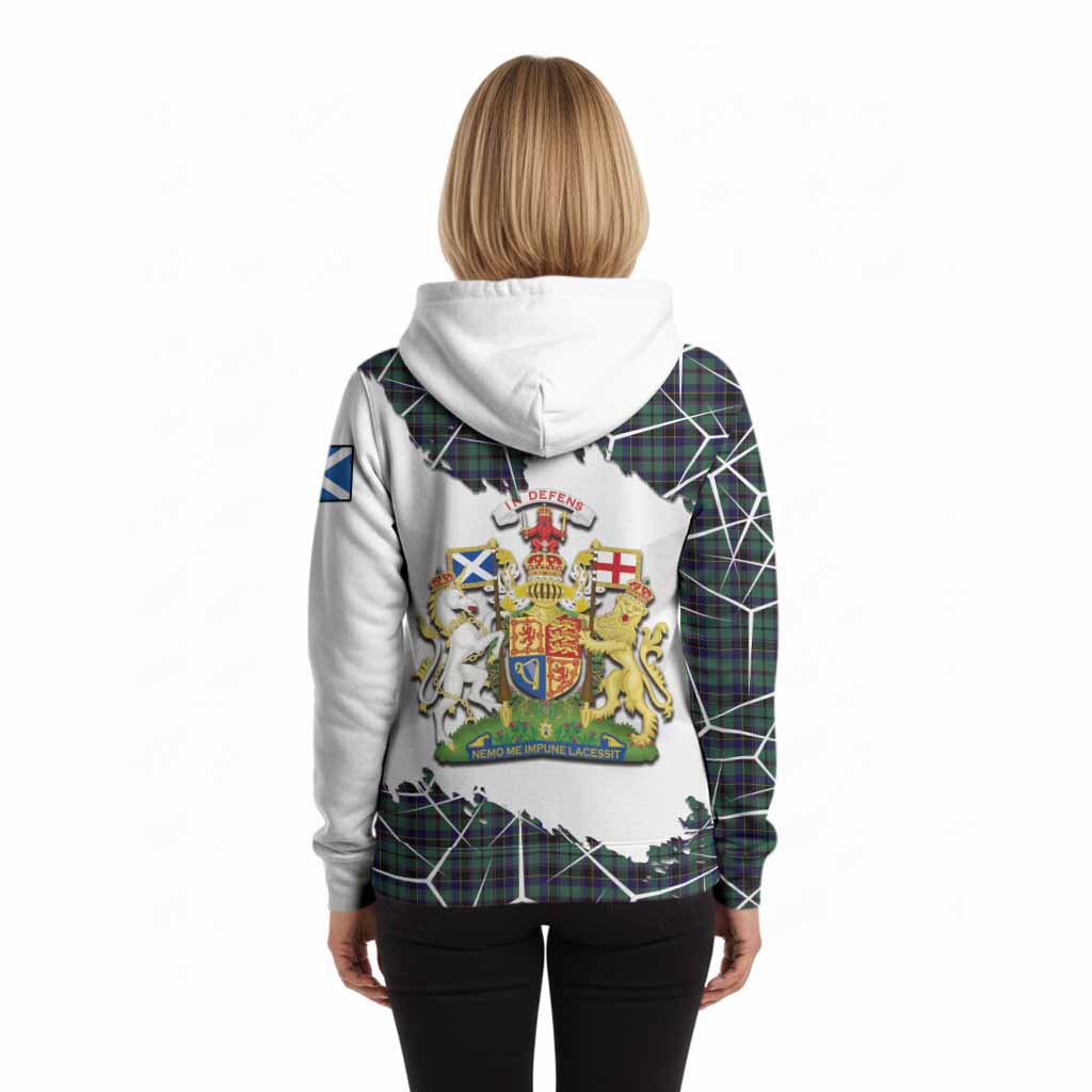 Stephenson (Stevenson) Tartan Hoodie with Family Crest and Lion Rampant Grunge Style