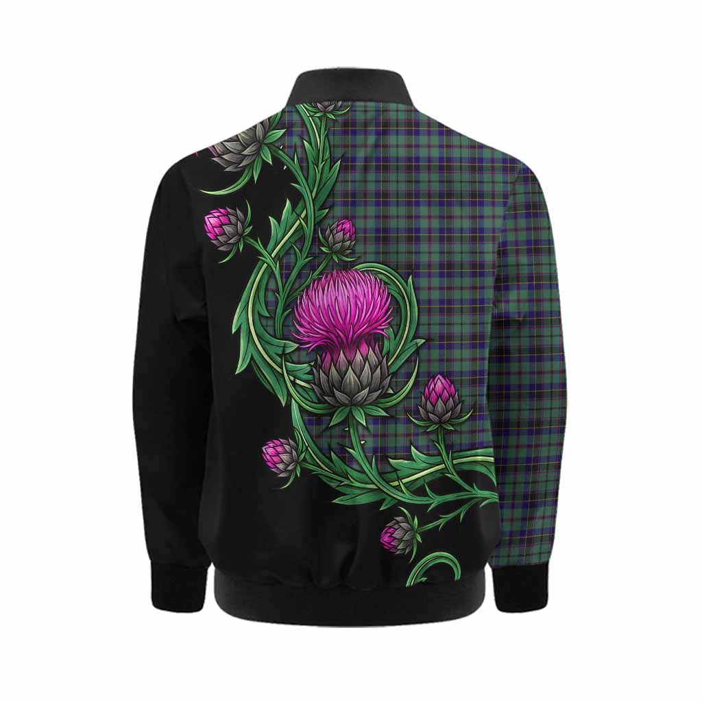 Stephenson (Stevenson) Tartan Kid Bomber Jacket Resilient Scottish Thistle Kid - Tartan Vibes Clothing