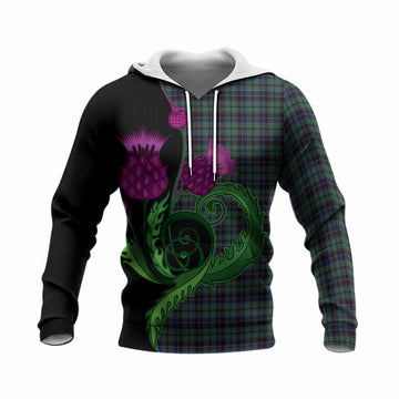 Stephenson (Stevenson) Tartan Knitted Hoodie Traditional Scottish Thistle