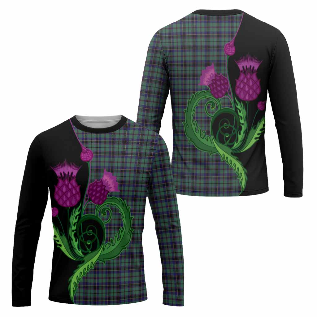 Stephenson (Stevenson) Tartan Long Sleeve T-Shirt Traditional Scottish Thistle