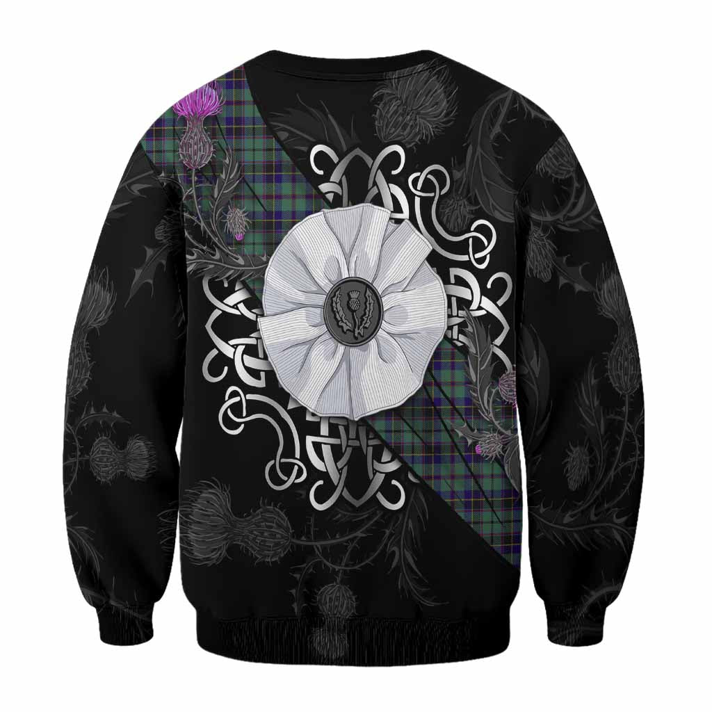 Stephenson (Stevenson) Tartan Sweatshirt Jacobite White Rose - Tartan Vibes Clothing