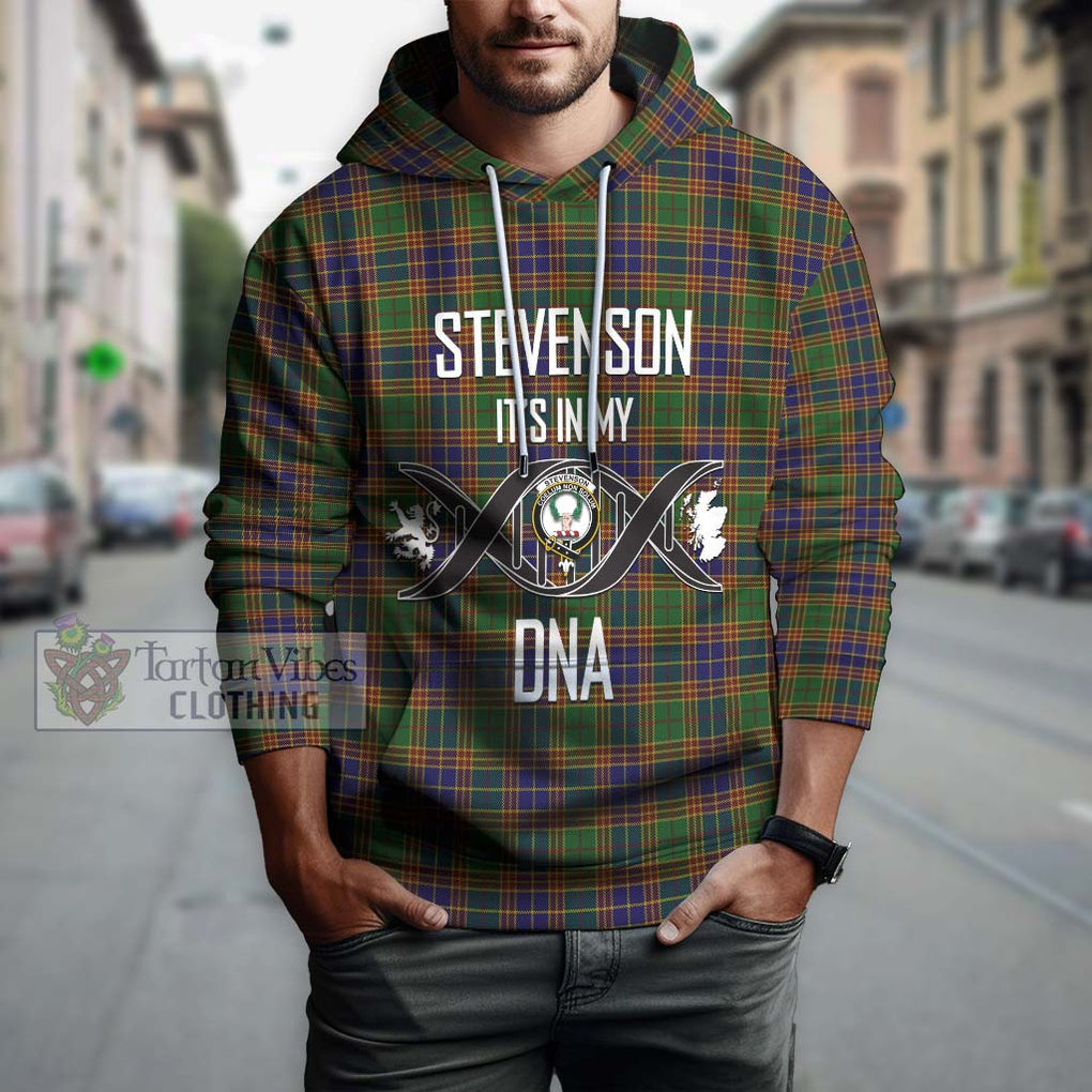 Stevenson Tartan Hoodie with Family Crest DNA In Me Style Pullover Hoodie - Tartanvibesclothing Shop