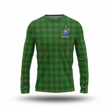 Stevenson Irish Clan Tartan Long Sleeve T-Shirt with Coat of Arms Unisex - Tartan Vibes Clothing