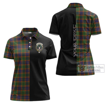 Stevenson Tartan Women's Polo Shirt with Family Crest and Half Of Me Style Women - Tartanvibesclothing Shop