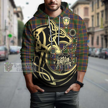 Stevenson Tartan Hoodie with Family Crest Celtic Wolf Style Zip Hoodie - Tartan Vibes Clothing