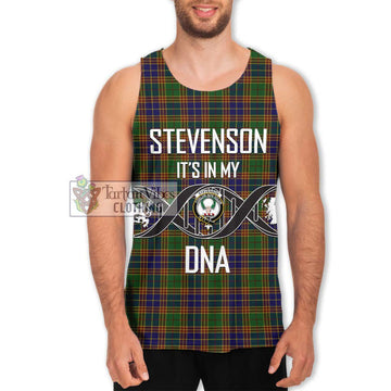 Stevenson Tartan Men's Tank Top with Family Crest DNA In Me Style Men - Tartanvibesclothing Shop
