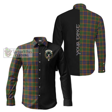 Stevenson Tartan Long Sleeve Button Shirt with Family Crest and Half Of Me Style Men's Shirt S - Tartanvibesclothing Shop