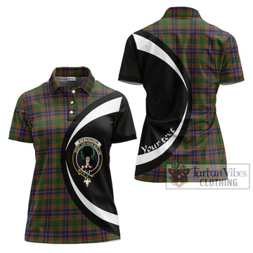 Stevenson Tartan Women's Polo Shirt with Family Crest Circle Style Women - Tartan Vibes Clothing
